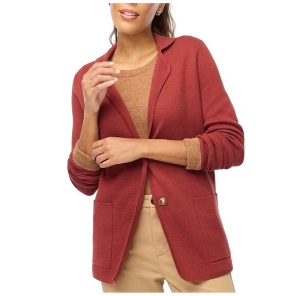J. Crew Factory Sweater Blazer Pockets 2 Button
Wine Size XS - Picture 7 of 13